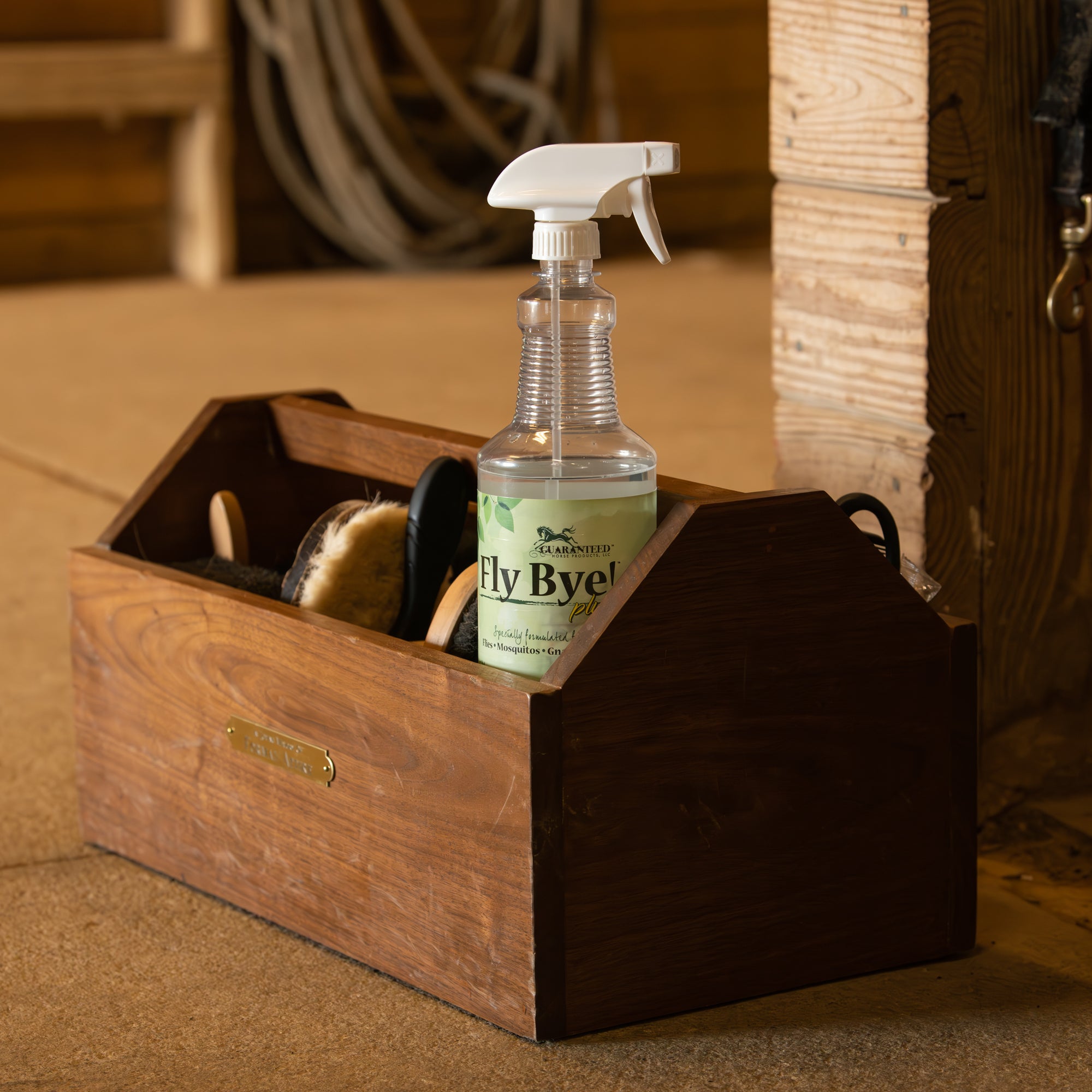 Fly control for horses and barns with Fly Bye! Plus by Guaranteed Horse Products