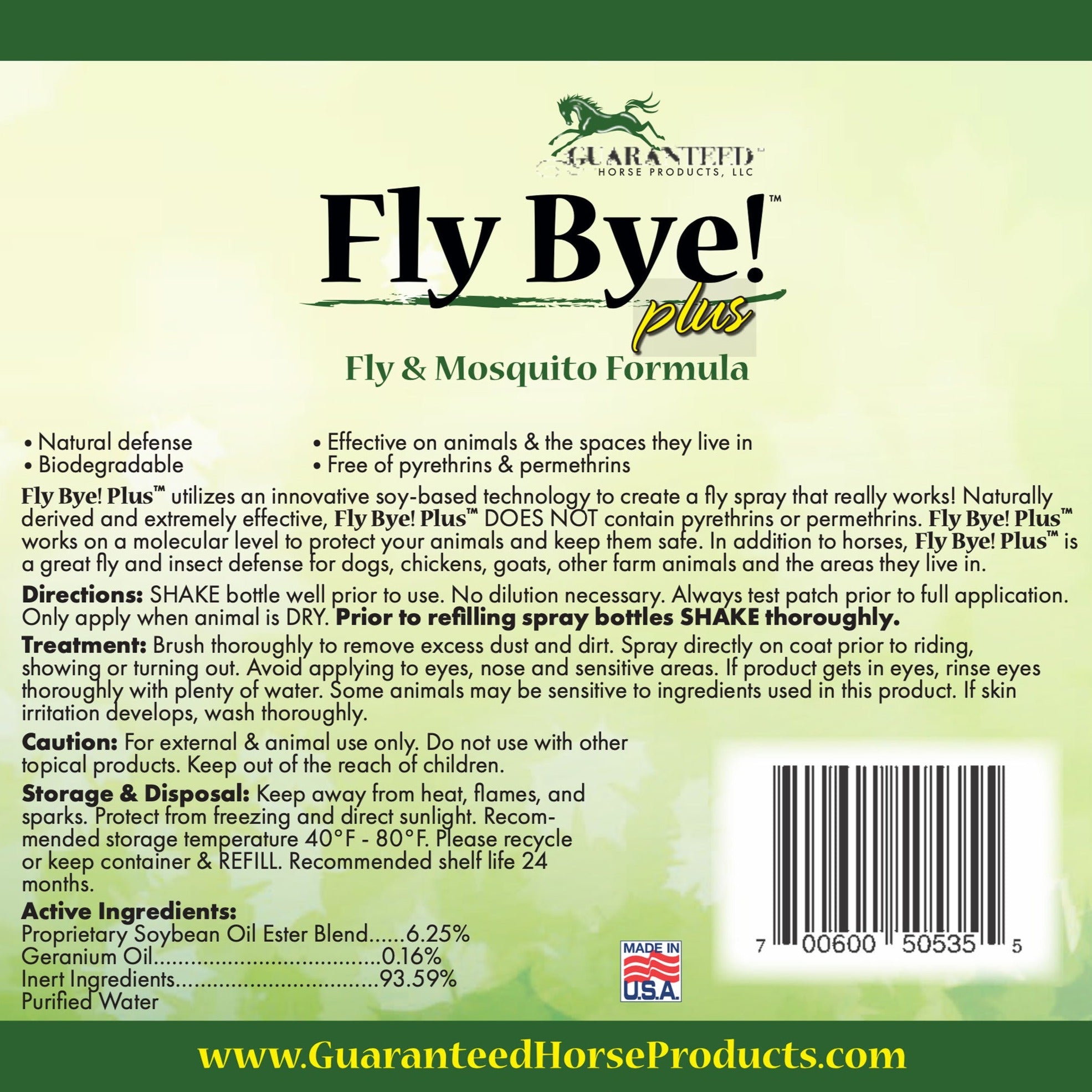 Fly Bye! Plus 2.5 Gallon Fly Spray – Guaranteed Horse Products