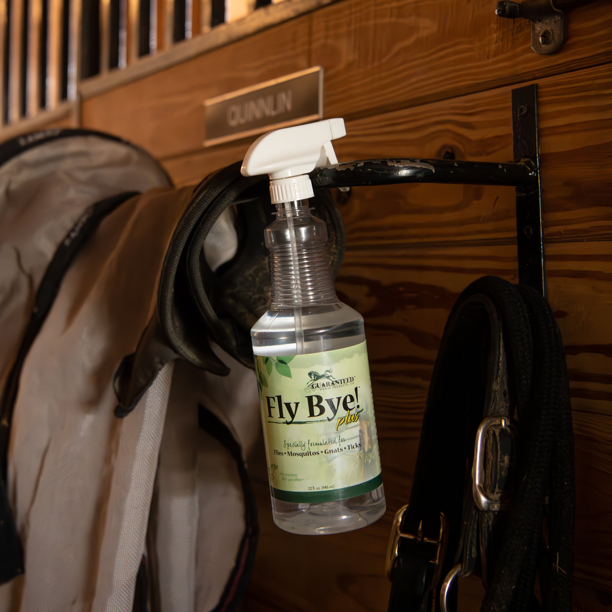 Natural fly repellent for animals, Fly Bye! Plus 